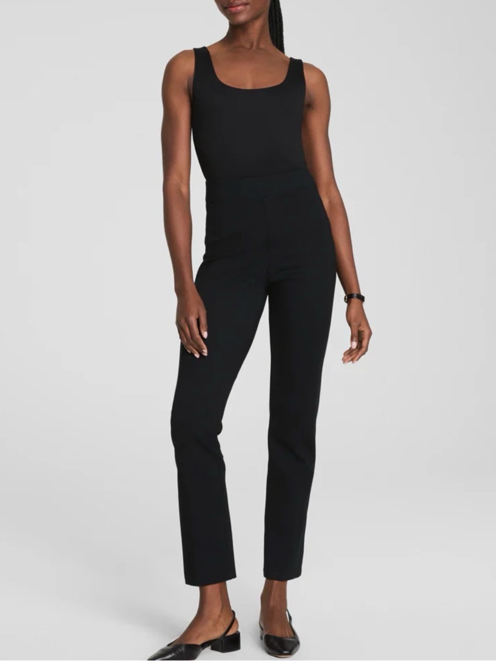 Spanx Womens SPANXsupersmooth PerfectFit Ponte Slim Straight Pants Size L Office